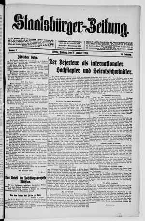 Staatsbürger-Zeitung on Jan 9, 1914
