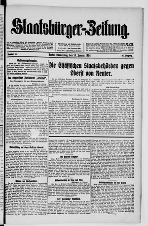 Staatsbürger-Zeitung vom 15.01.1914