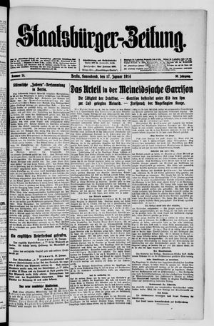 Staatsbürger-Zeitung vom 17.01.1914