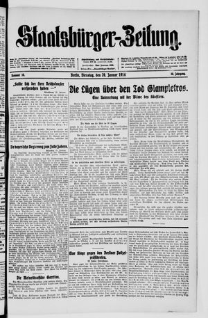 Staatsbürger-Zeitung on Jan 20, 1914