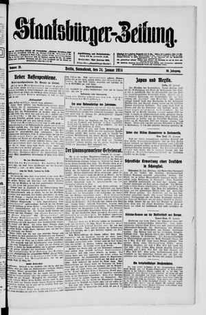 Staatsbürger-Zeitung on Jan 24, 1914