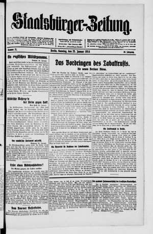 Staatsbürger-Zeitung on Jan 25, 1914