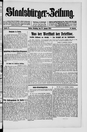 Staatsbürger-Zeitung vom 27.01.1914