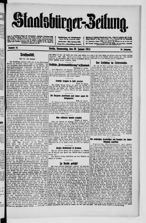Staatsbürger-Zeitung on Jan 29, 1914