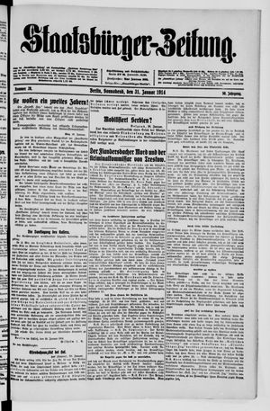 Staatsbürger-Zeitung vom 31.01.1914