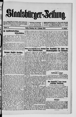 Staatsbürger-Zeitung vom 03.02.1914