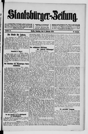 Staatsbürger-Zeitung on Feb 8, 1914