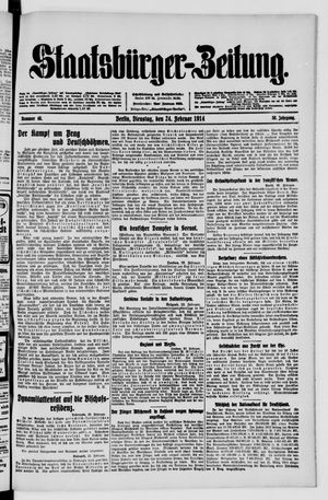 Staatsbürger-Zeitung on Feb 24, 1914