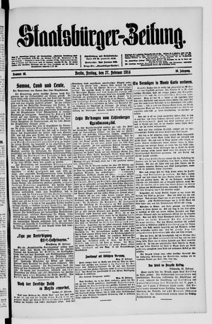Staatsbürger-Zeitung vom 27.02.1914