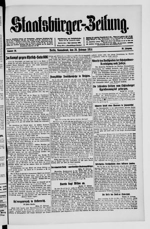 Staatsbürger-Zeitung vom 28.02.1914
