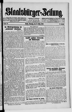 Staatsbürger-Zeitung on Mar 10, 1914