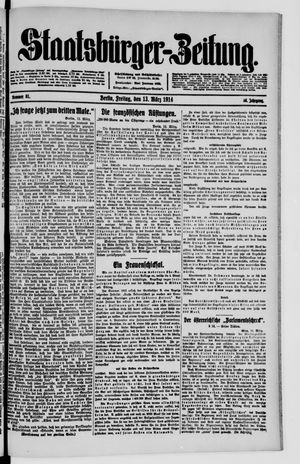 Staatsbürger-Zeitung vom 13.03.1914