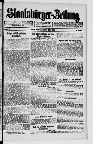 Staatsbürger-Zeitung on Mar 18, 1914