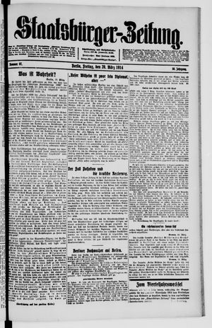 Staatsbürger-Zeitung on Mar 20, 1914