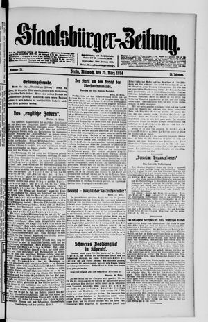 Staatsbürger-Zeitung vom 25.03.1914