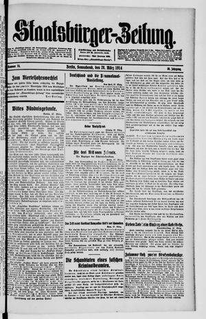 Staatsbürger-Zeitung on Mar 28, 1914