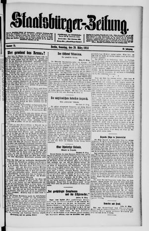 Staatsbürger-Zeitung on Mar 29, 1914