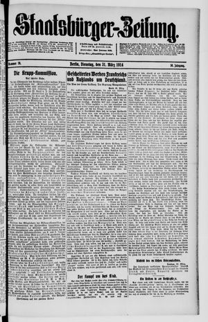 Staatsbürger-Zeitung on Mar 31, 1914