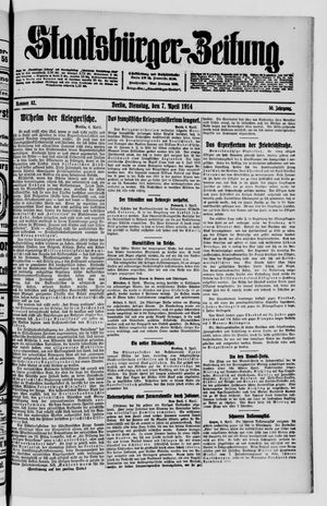 Staatsbürger-Zeitung vom 07.04.1914