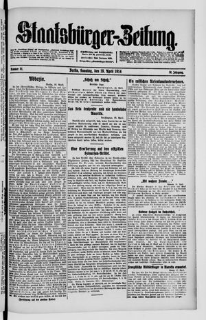 Staatsbürger-Zeitung vom 19.04.1914