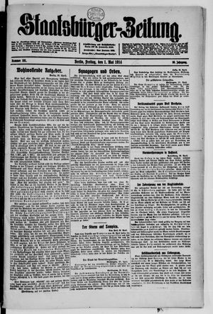 Staatsbürger-Zeitung on May 1, 1914
