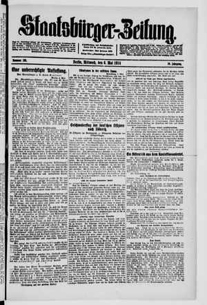 Staatsbürger-Zeitung on May 6, 1914