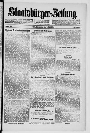Staatsbürger-Zeitung on May 7, 1914
