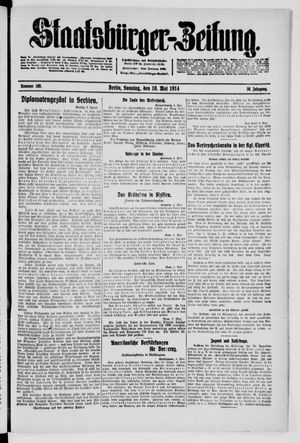 Staatsbürger-Zeitung on May 10, 1914