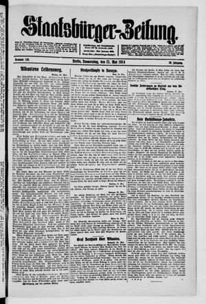 Staatsbürger-Zeitung vom 21.05.1914