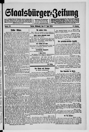 Staatsbürger-Zeitung vom 17.06.1914