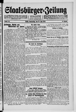 Staatsbürger-Zeitung vom 25.06.1914