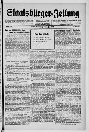 Staatsbürger-Zeitung vom 02.07.1914