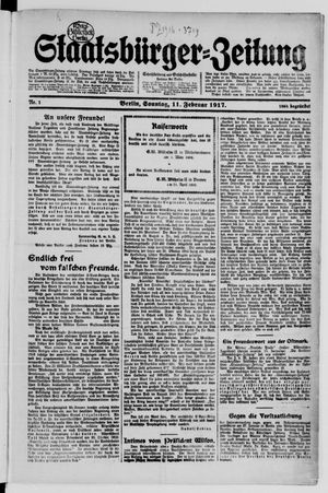 Staatsbürger-Zeitung on Feb 11, 1917