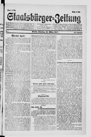 Staatsbürger-Zeitung on Mar 25, 1917