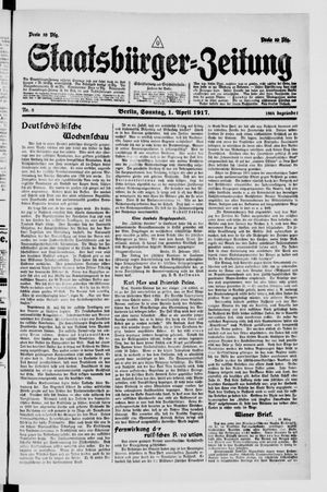 Staatsbürger-Zeitung vom 01.04.1917