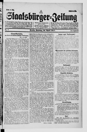 Staatsbürger-Zeitung vom 29.04.1917