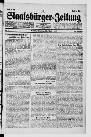 Staatsbürger-Zeitung vom 13.05.1917