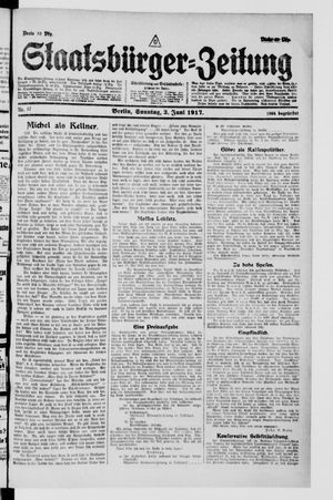 Staatsbürger-Zeitung vom 03.06.1917