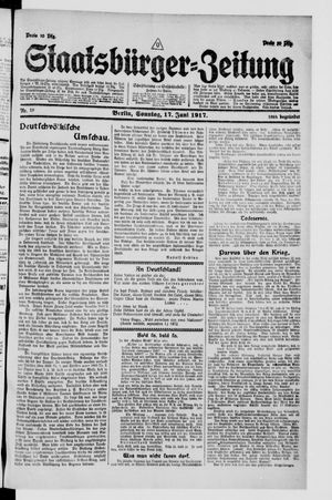 Staatsbürger-Zeitung vom 17.06.1917