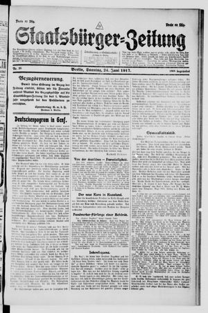 Staatsbürger-Zeitung vom 24.06.1917