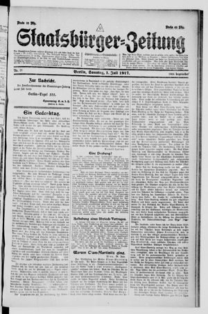 Staatsbürger-Zeitung vom 01.07.1917