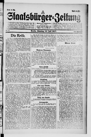 Staatsbürger-Zeitung vom 15.07.1917