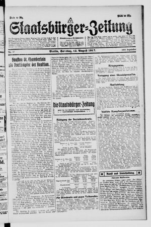 Staatsbürger-Zeitung vom 12.08.1917