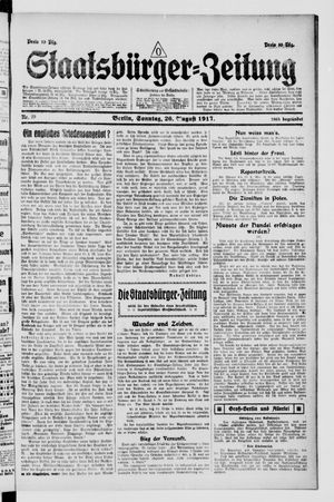Staatsbürger-Zeitung vom 26.08.1917