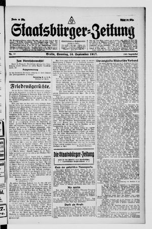 Staatsbürger-Zeitung vom 16.09.1917
