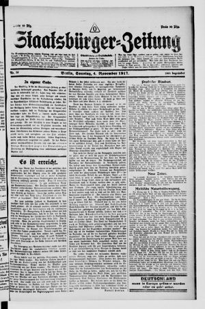 Staatsbürger-Zeitung vom 04.11.1917