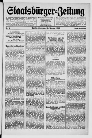 Staatsbürger-Zeitung on Jan 12, 1919