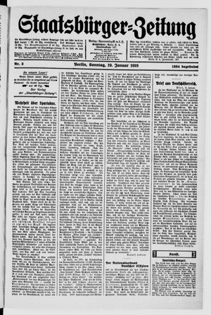 Staatsbürger-Zeitung on Jan 19, 1919