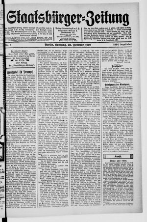 Staatsbürger-Zeitung on Feb 23, 1919