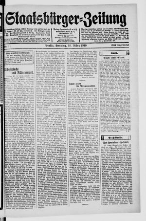 Staatsbürger-Zeitung on Mar 16, 1919